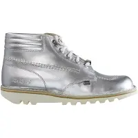 Kickers Throwback Enkellaarsjes Dames Zilver