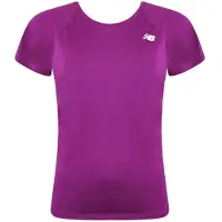 New Balance Korte Mouw Roze Ronde Hals Dames Core Run T-shirt WT93868 JJL