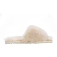 Infinity Leather Dames schapenvacht pantoffels beige warme winter bont slippers - Nordic