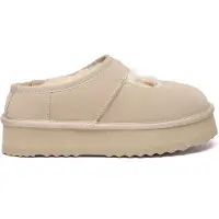 EVER AU Australië Vrouwen Gevederde Enkel Platform Slippers