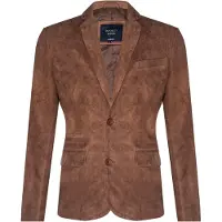 Infinity Leather Blazer suède jas Zachte Italiaanse leren jas