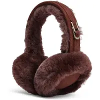 Infinity Leather Dames Winter Superzachte Fluffy Bruine Oorwarmers Warme en Gezellige Oorwarmers