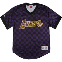 Mitchell & ness NBA LA Lakers Wordmark Mesh Heren T-shirt