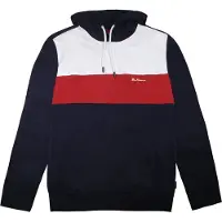 Ben Sherman Heren Navy Hoodie met panelen