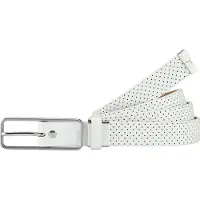 Puma Dimple Op Lengte Gesneden Riem Heren Wit Golfleer 053007 02
