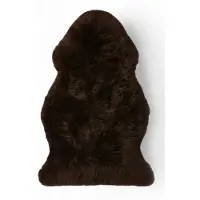 Infinity Leather Echte chocoladebruine schapenvacht, natuurlijk zijdezacht, pluizig, echt wollen tapijt