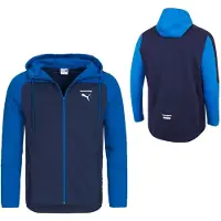 Puma Heren NET Full Zip Colour Block Hoodie Sweatshirt Jas Navy 577173 03