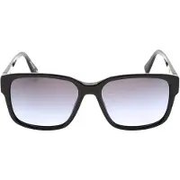 Calvin Klein Zwarte Zonnebril met Grijs Violet Kleurverloop