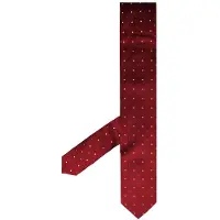 Hackett London Hackett Londen 2 Col Dot Bedrukte Herenstropdassen Rood