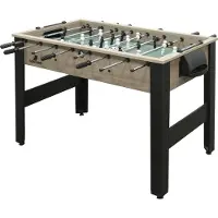 Cougar Spin Kick Voetbaltafel | Tafelvoetbaltafel in Eiken/Zwart | Inclusief 2 Ballen en Puntenteller | Voetbal Tafel voor Binnen voor Kinderen en Volwassenen | Afmetingen: 112 x 65 x 79,5 cm