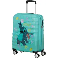 American Tourister Trolley 'Wavebreaker Disney' lichtblauw / geel / grijs / pink