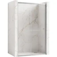 REA Primo Slide 140 - Douchedeur - Chroom - 140X0,6X190Cm