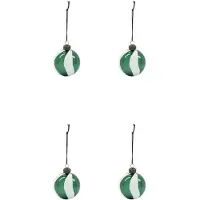 House Doctor Twister kerstbal Ø6 cm 4-pack Groen-wit