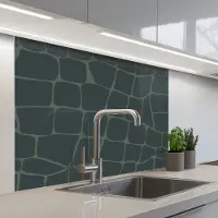 KitchenYeah Keuken achterwand 100x80 cm - Spatscherm zelfklevend Krokodil - Reptielen - Patronen - Grijs - Muurbeschermer - Spatwand fornuis