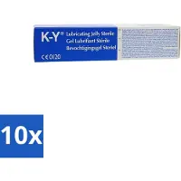 K-Y 10 x Glijmiddel 82 gr - Bevochtigingsgel - Glijmiddel - Waterbasis - Bevochtigingsgel - Intiem Gebruik