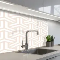 KitchenYeah Keuken achterwand 80x60 cm - Spatscherm zelfklevend Geometrie - Lijn - Vorm - Patroon - Muurbeschermer - Spatwand fornuis