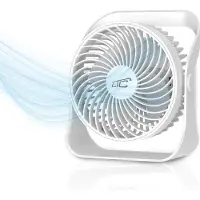 LTC - ventilator - draadloze bureauventilator - opladen via USB C, 4 snelheidsniveaus, 2000 mAh batterij, LXWB16