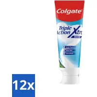 Colgate 12 x Tandpasta Triple Action Xtra White 75 ml - Tandpasta - Gaatjes - Wittere Tanden - Frisse Adem - Mondverzorging