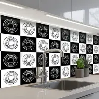 KitchenYeah Keuken achterwand 250x80 cm - Spatscherm zelfklevend Patronen - Schaakbord - Zwart Wit - Muurbeschermer - Spatwand fornuis