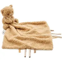 Nattou TEDDY Baby Knuffeldoekje met Knuffel - 27 x 27 cm - Doudou Beer - Baby Cadeau - Beige