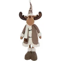 J-Line figuur Eland Winterkleden - polyresin - mix - small