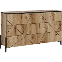 Vicco Hatto Dressoir – 139.8 x 80.2 cm met 7 lades Eiken