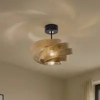 Domiluce Plafondlamp Vento, dimbaar, messing / goud, Woon-/ Eetkamer, metaal, Modern, plafondlamp
