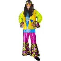 Widmann Carnavalskleding: Hippie kostuum man 4-delig Flow - Maat L