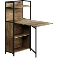 Vicco Bureau Savio Eiken rustiek 30-100 x 57 cm met opklapbaar tafelblad, Model 56378