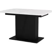 Vicco Eettafel Fenaro, Wit/Zwart, 120-160 x 80 cm uitschuifbaar