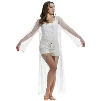 Chaks Witte Doorzichtige Summer Festival Vest - Vrouw