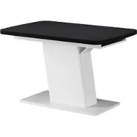 Vicco Eettafel Fenaro, Zwart/Wit, 120-160 x 80 cm uitschuifbaar