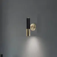 Domiluce Wandlamp Orino, dimbaar, messing / goud, Woon-/ Eetkamer, metaal, Modern, wandlamp