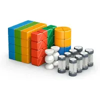Geomag MagiCube 4 Shapes Recycled Bulk - Magnetische Bouwblokken - 128-delig - Vanaf 1 jaar