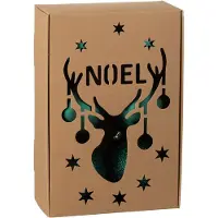 J-Line kerstbal - kunststof - groen - doos van 6