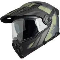 IXS IXSVenture1.0MatZwartGrijsGroenSysteemhelm Maat XS
