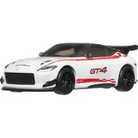 Hot Wheels Premium autocultuur verzamelspeelgoedauto, schaal 1:64, gegoten Nissan Z GT 4 racedagvoertuig met echte rijdersbanden