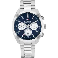 Tommy Hilfiger Analoog horloge 'Hudson' marine / zilver