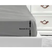 Lovely Home Lichtgrijze Fitted Bottom Sheet - Lovely Home 140 x 190 cm