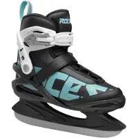 Roces – Icy 5 – IJshockeyschaatsen – Schaatsen Dames – Zwart Blauw – Thermo Fit Voering & Verstevigde Enkelsteun – Maat EU 37