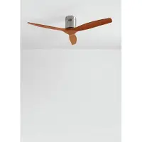 Create - Stille plafondventilator 100% hout 40W (Ø132cm) - Geen licht - Met Afstandsbediening - 6 snelheden - Programmeerbaar - WIND CALM NATURAL WOOD