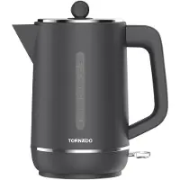 Tornado TKE-01328-GS - waterkoker - 1,7l - 2200W - Zwart