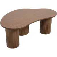 Oviala - Salontafel in MDF met bruin melamine decor - Maeve