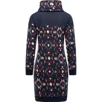 Ragwear Jurk 'Chlloe Aztec' navy / donkerblauw / vuurrood / offwhite