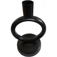 P&b Moderne Zwarte Kandelaar | Uniek Design voor Lange Kaarsen (17 cm) | Kerstdecoratie