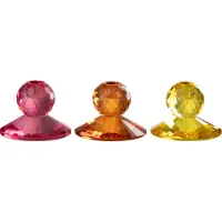 J-Line kaarshouder - glas - mix - 3 stuks