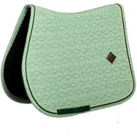 Kentucky Horsewear Horsewear - Zadeldoek velvet chess printing green jumping