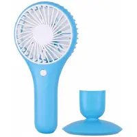 Urban Living Draagbare USB ventilator - met standaard - blauw - 20 x 10 cm