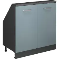 Vicco Rion Kast voor schuine wand – met 2 deuren Blauw-grijs/antraciet