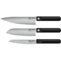 Fissler ProCut 001-019-03-000/0, 3-delige messenset met koksmes, santoku en universeelmes